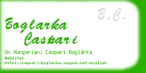 boglarka caspari business card